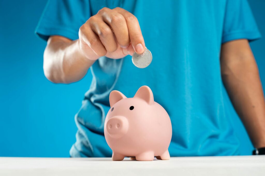 A worksheet with separate labeled savings goals for emergency fund, car, home, and retirement.