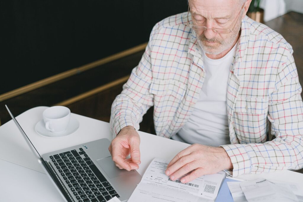 Calendar and financial planning papers laid out on a desk